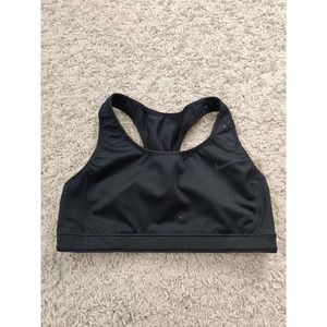 (V) Nike Women sport bra running gym dri-fit black training sz S